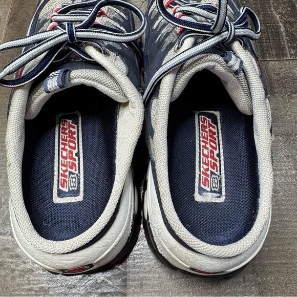 Skechers Blue and Gray Sneakers with Mesh Upper and Rugged Outsole - Picture 4 of 9